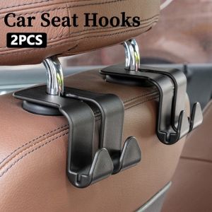 2pcs Universal Car Seat Back Double Rear Seat Headrest Hanging Holder Car Interior Accessories