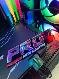 Emblem Sticker Akrilik PRO7 Timbul Premium Warna Krom Miror - Stiker Pro 7