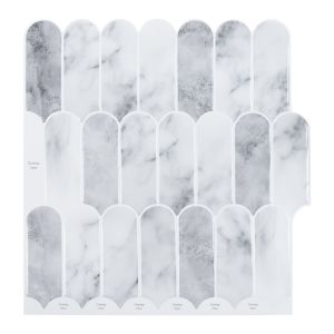 NOCASE Self-adhesive 3D Wall Tile Fish Scale PVC Kitchen Backsplash Portable Mold Resistant Wall Sticker For Kitchen Bathroom
