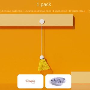 SOULLOV เครื่องฝึกเล่นแบตมินตันแบบตอบสนองพร้อมการฝึกแบดมินตันฝึกหัดด้วยตนเองสำหรับเด็กผู้ใหญ่1ชุด