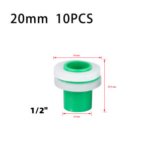 10pcs Water Faucet PPR Pipe Plugs 1/2" 3/4" Inner Thread Pipe Fitting Leakproof Sealing Gasket