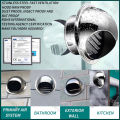 Premium 304 Stainless Steel Round Wall Mount Vent Hood with Powerful Exaust Fan - Durable, Waterproof, Rat-Proof Exhaust Ventilation Cap in Multiple Sizes. 
