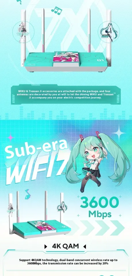 ASUS RT-BE57 Hatsune Miku TianXuan2 Edition Wifi7 Router The