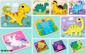 SG Seller Wooden 3D Puzzles (Cute and Colorful Educational Toy for Kids)