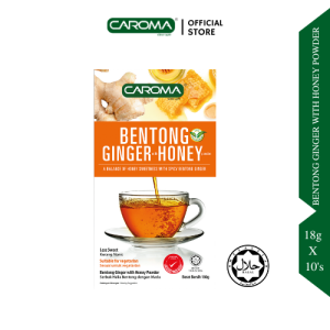 CAROMA BENTONG GINGER WITH HONEY 18g x 10S | Halal Halia Bentong dengan Madu Teh Halia dengan Madu| Ginger Tea with Hon
