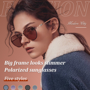 Korean Style Polarized Sunglasses Anti-UV Sunglasses Big Frame Sunglasses Ladies Retro Glasses