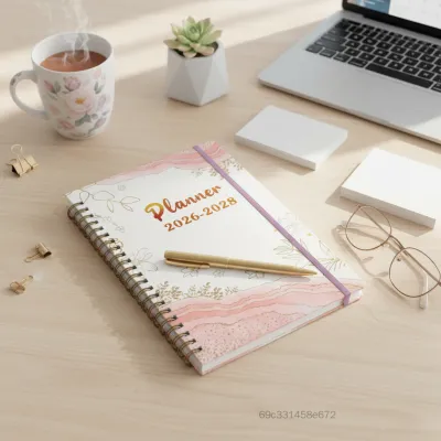 A5 Planner Notebook 2026-2028 ภาษาอังกฤษ COIL Diary Daily Planner สำหรับนักเรียนและผู้เชี่ยวชาญ TF-Ret-TH