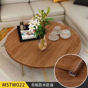 Self Adhesive Wallpaper ดีไซน์ไม้3D ขนาด61X500ซม. สำหรับโต๊ะตู้เสื้อผ้าประตูตู้เก็บของกันน้ำมันสติกเกอร์เฟอร์นิเจอร์สติกเกอร์ติดผนังบ้าน DIY