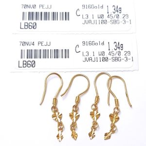JIN JING SUBANG GANTUNG EMAS 916 TULEN 1.34G-1.57G
