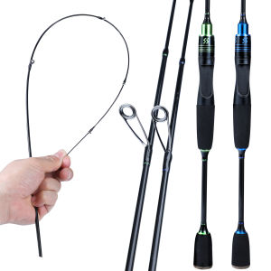 Sougayilang 1.8m/2.1m Fishing Rod 2 Section Spinning Ulight Fishinig Rod with High Carbon FIber Material with EVA Handle Fishing Tackle