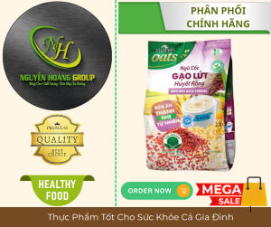 COMBO: 6 Gói 1582548449Ngũ Cốc Gạo Lứt Huyết Rồng Ít Đường Xuân An 400g( Tặng 6 Gói Yến Mạch 150g)