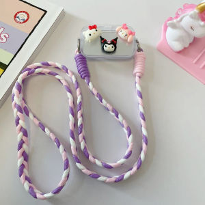 Zeallion Crossbody Cartoon Back Clip with Mirror Chain Anti Loss Backpack Style Mobile Phone Case Clip Chain Lanyard