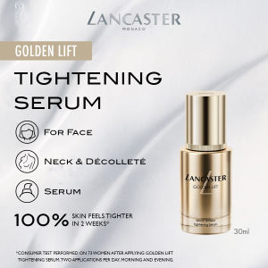 Lancaster Golden Lift Tightening Serum 30ml | Tightens Skin Reduces Dark Spots & Wrinkles with Lactic Acid Vitamin E