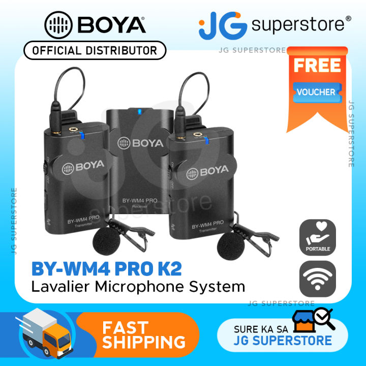 Boya BY WM4 Pro K2 Portable 2.4G Wireless Lavalier Lapel