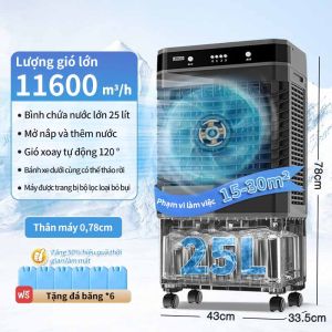 Quạt Điều Hòa 40 Lít - Quạt Làm Mát Không Khí Siêu Tiết Kiệm Điện Tạo Ẩm Tự Nhiên. Bảo Hành 12 Tháng