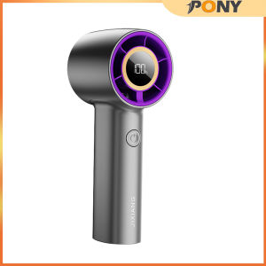 PONY 5000mAh Handheld Fan High Speed Portable Mini Kipas Rechargeable Type-C LED Display 3 Speed
