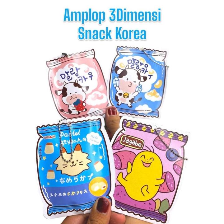 Amplop 3 Dimensi snack korea - Amplop 3 Dimensi motif Snack Korea ...