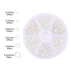 Bisa COD 880Pcs Jump Ring Aluminium Mix Color VARIAN Emas Perak Korean Gaya DIY