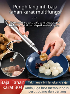 Pisau pengupas udang stainless steel pengupas benang udang pengupas inti lengkeng pengupas udang pengupas benih rumah tangga