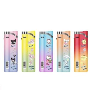 Ready Stock - 2025 Cartoon Flip-Top Jet Lighter · Windproof Blue Flame · Stylish & Refillable