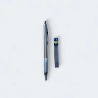 Pensil Mekanik 0.5 mm Material Metal dan Tembaga Panjang 15 cm