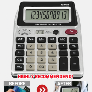 Dual Screen 12 Digit Desktop Calculator With Large Buttons HD Display And Banknote Verification Function双面屏桌面计算器