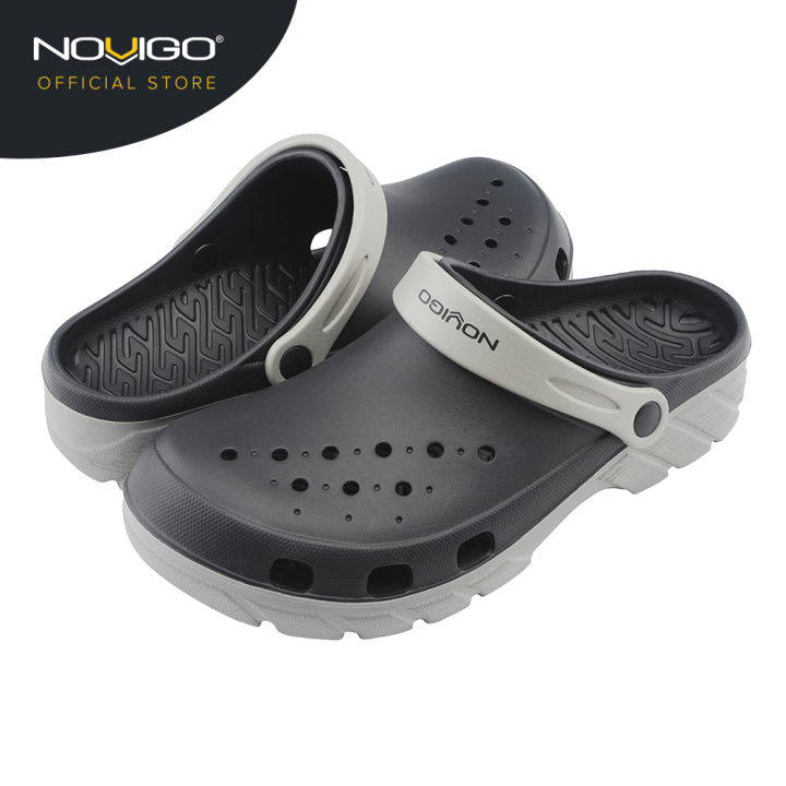 Novigo® Maverick Dual Density Men's EVA Sandal (Obsidian Black/Fog Grey ...
