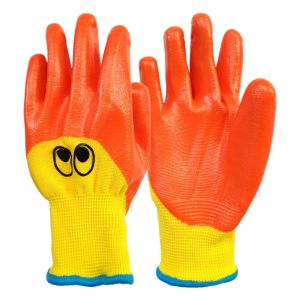COUPLECOL Safety Gardening Gloves Anti Bite Cut Latex Children Protective Gloves Durable Waterproof Kids Garden Glove Garden Supplies