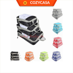 【COZYCASA】3 Pieces Packing Cubes Set Travel Luggage Packing Organizer Travel Compression Suitcase Bags