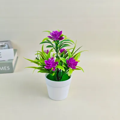 Unico PBP15 Tanaman Hias Pot Bunga Bonsai Mawar Teratai Plastik Artificial Decoration Flower Ornamen Hiasan Dekorasi Ruangan Meja Rumah COD