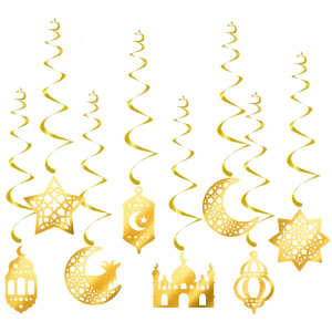 Ramadans mubarak trang trí EID mubarak dây treo xoắn ốc trang trí EID mubarak Dây cờ cho ramadans bên đồ trang trí sinh nhật