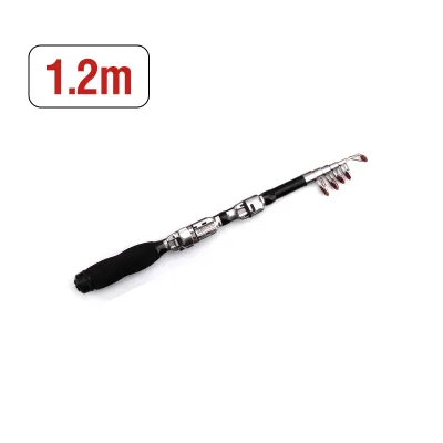 1.0M 1.2M 1.5M 1.7M 1.9M 2.1M 2.3M Mini Fishing Rod Glass Fiber Spinning Trolling Rod Ultrashort Telescopic Jigging Rod For Saltwater Freshwater