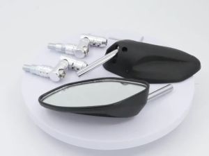 Universal 360° Foldable CNC Alloy Mount & Base HD Rearview Mirror for Honda Motorcycles- 10mm Thread