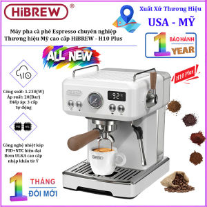 Bản nâng cấp - Máy pha cà phê Espresso chuyên nghiệp thương hiệu Mỹ cao cấp HiBREW - H10 Plus. Hàng chính hãng
