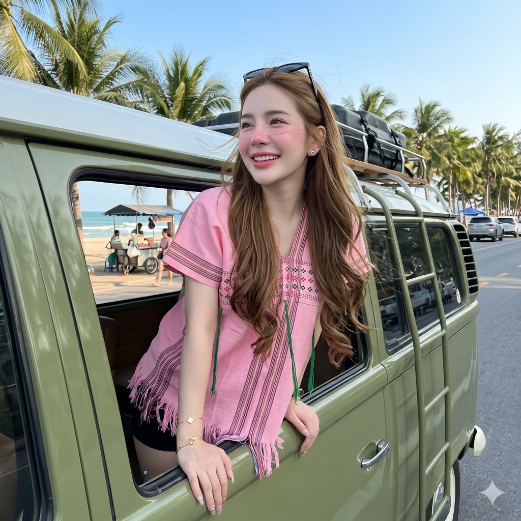 LANNA เสื้อทอมือแท้คอวีหน้าหลัง สุดนุ่ม สีไม่ตก ใส่สบายทุกวัน | Lazada มุมมองที่ 6