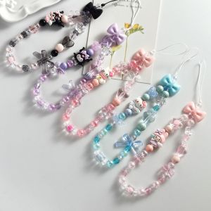 GOODOO ซานริโอ สายคล้องโทรศัพท์มือถือ คุโรมิ ซินนามอนโรล สายรัดโทรศัพท์ ใหม่ สวัสดีคิตตี้ กระเป๋า จี้พวงกุญแจ