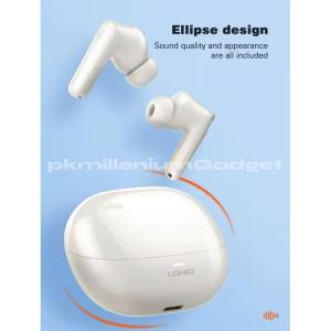 LDNIO T05 V5.3 Bluetooth 5.3 Wireless Earbuds with Ellipse Design and Built-in Mic
