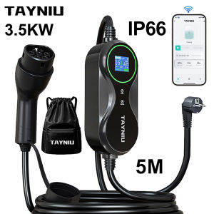 【การจัดส่งท้องถิ่น】TAYNIU EV เครื่องชาร์จ พร้อมแอพพลิเคชัน Wifi 3.5KW 16A 7KW 32A ประเภท 2 ยาว 5 เมตรเหมาะสำหรับ BYD Atto 3 MG 4 BMW และรุ่นอื่น ๆ