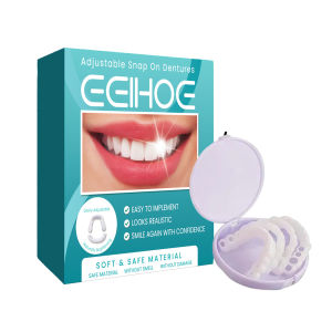Whitening Artificial Teeth Dentures Comfortable Veneer Cover Teeth Adjustable Whitening Smile Denture
