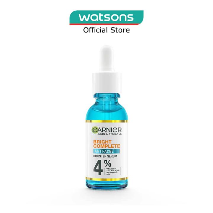 GARNIER Anti-Acne Serum (With 4% Vitamin C + Salicylic + Niacinamide + Aha To Fight Acne And Fade Dark Spots) 30Ml