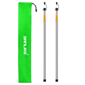 SANLIKE Telescoping Tarp Pole Heavy Duty Tent Pole 86.36cm-220cm Stainless Steel Canopy Poles Rods for Camping Backpacking Hiking Tent Fly Awning Shelter Outdoor Adventure