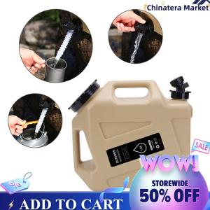 【Chinatera】12L Water Storage Jug with Spigot Portable Emergency Water Can Large Capacity Water Dispenser Carrier for Camping Hiking