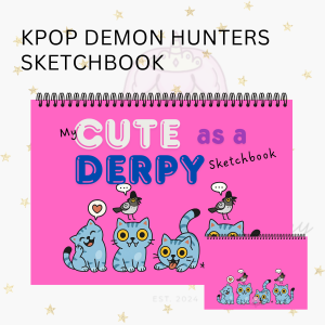 KPOP Demon Hunters Sketchpad and Sketchbook 50 Sheets Premium 100 GSM Paper Thick Cover PVC Protected for Drawing