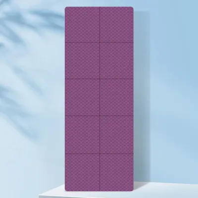 MOJOYCE Foldable Yoga Mat Travel Yoga Mat Double Sided TPE Pilates Mat Non-slip Multifunction for Yoga Pilates & Floor Workouts