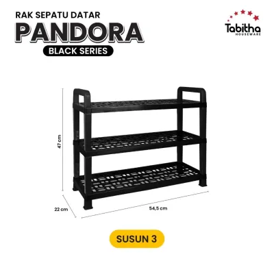 Rak Sepatu Tabitha Pandora - Rak Sepatu 4 Susun Serbaguna Rak Sandal Portable Rak Sendal