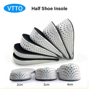 VTTO 2-4cm 1 Pair Increase Insoles Half Shoe Insoles Breathable Insole Heighten Heel Insert Sports Shoes Pad Invisible Heightening for Men Women