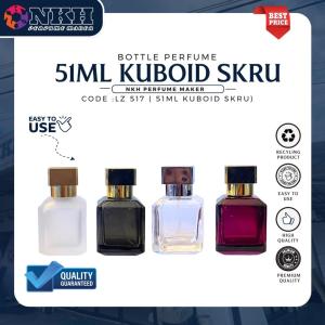 [ 1 PCS ] BOTOL KOSONG MINYAK WANGI 51ML KUBOID SKRU ( LZ 517 )