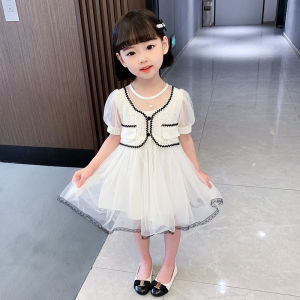 (CC-JKT) BD- 470 DRESS ANAK CEWEK LENGAN TRANSPARAN TUTU SIZE 90-140