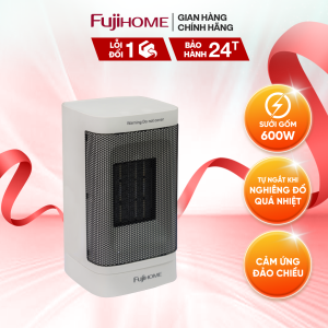 Máy sưởi gốm mini Fujihome FH600 –Sưởi ấm nhanh an toàn tiết kiệm điện cho phòng nhỏ - BH 24 tháng