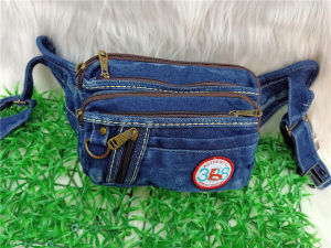 ผ้ายีน กระเป๋าสะพายอเนกประสงค์ กระเป๋าคาดเอวใบใหญ่ รุ่นผ้ายีนมาใหม่